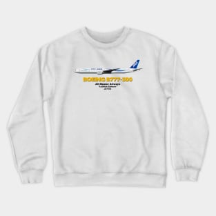 Boeing B777-300 - All Nippon Airways "Launch Colours" (Art Print) Crewneck Sweatshirt